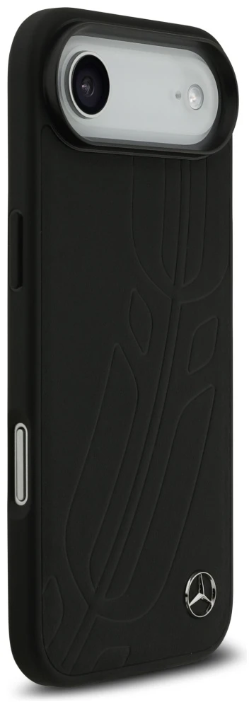 Mercedes Leather Large Laurel Leave MagSafe dėklas Apple iPhone Air juodos spalvos