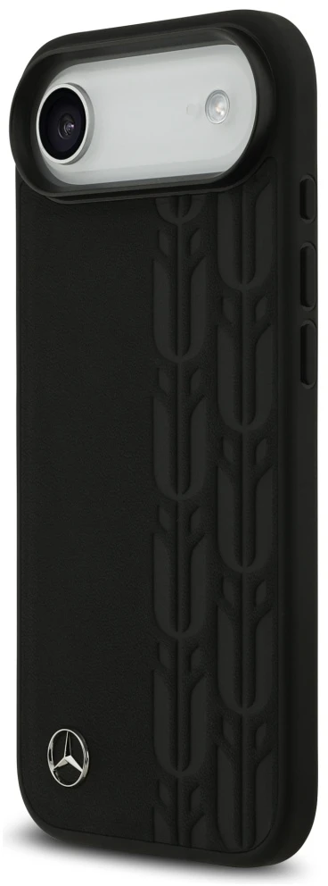 Mercedes Leather Laurel Leaves MagSafe dėklas Apple iPhone Air juodos spalvos