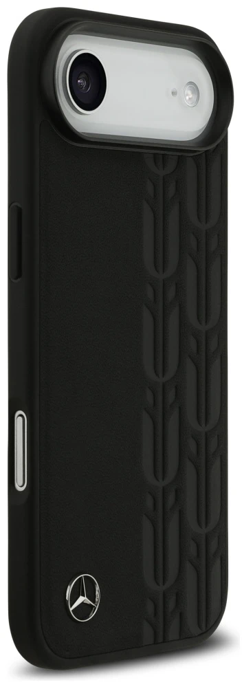 Mercedes Leather Laurel Leaves MagSafe dėklas Apple iPhone Air juodos spalvos