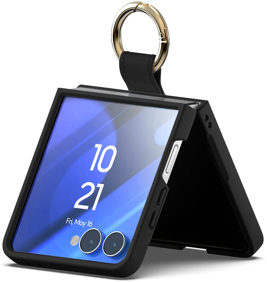 Mercury Gold žiedinis dėklas, skirtas Samsung Galaxy Z Flip8, juodas