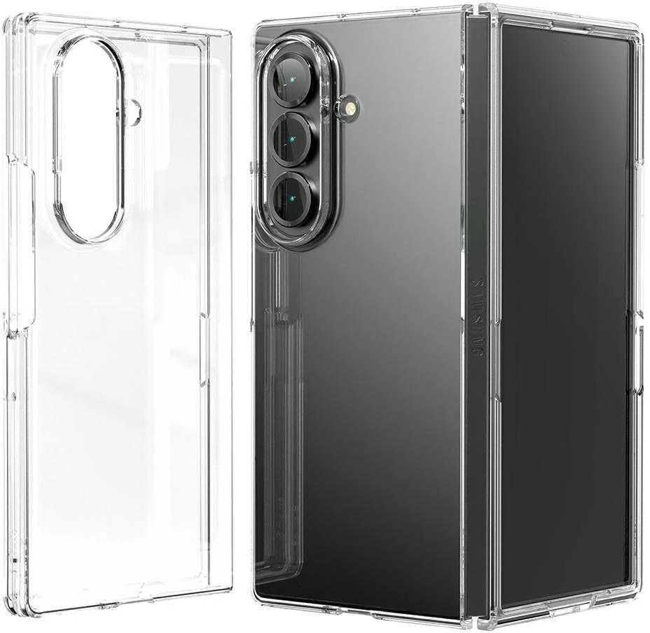Mercury kietas PC dėklas, skirtas Samsung Galaxy Z Fold7, skaidrus