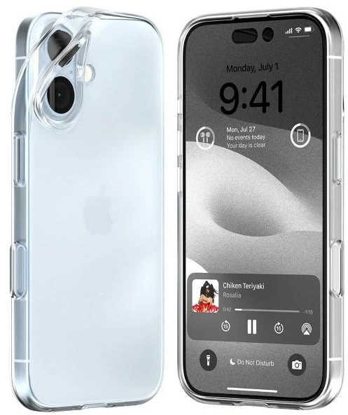 Dėklas Mercury Jelly Clear Apple iPhone 16 skaidrus