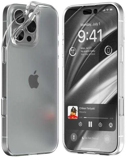 Dėklas Mercury Jelly Clear Apple iPhone 16 Pro Max skaidrus
