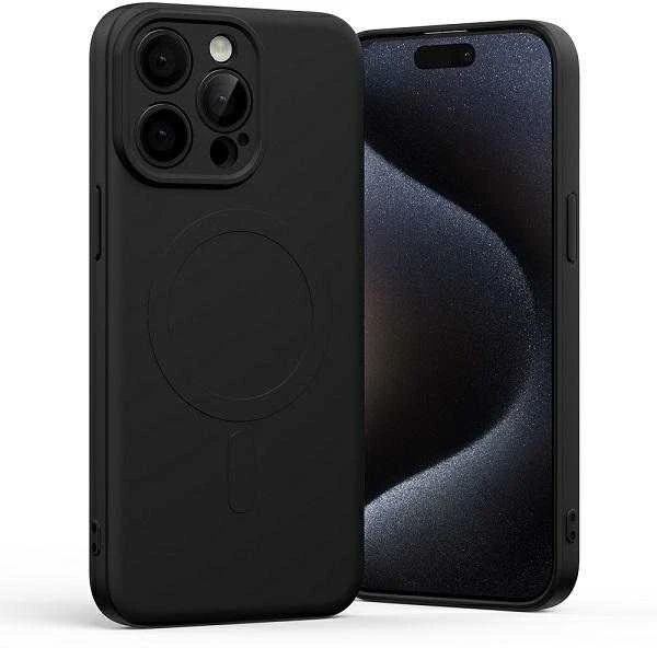 Dėklas Mercury MagSafe Semi-Silicone iPhone 15Pro Max 6,7" juodos spalvos