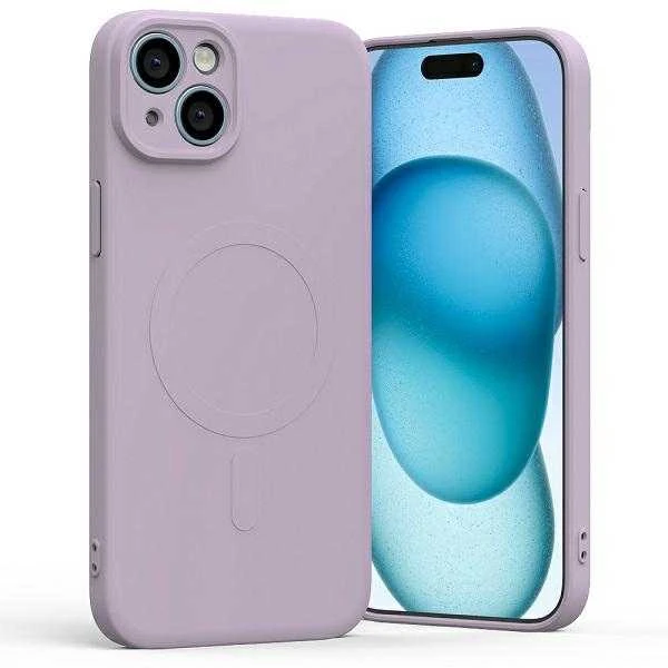 Dėklas Mercury MagSafe Semi-Silicone Apple iPhone 15 Plus 6,7″ lilac violetinės spalvos