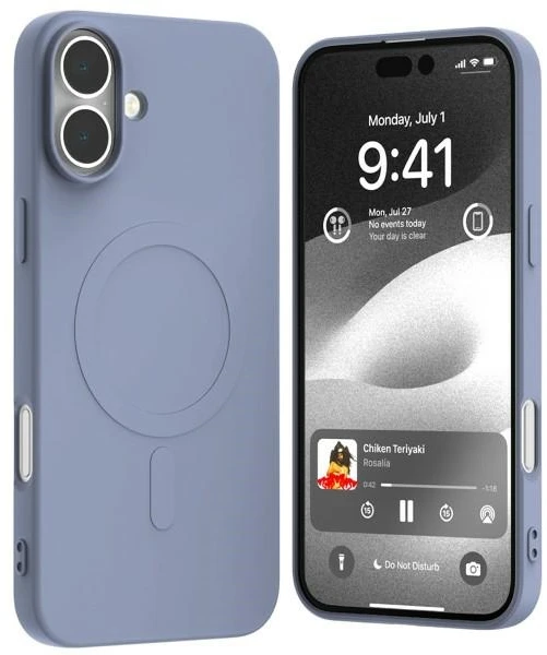 „Mercury MagSafe“ pusiau silikoninis dėklas „Apple iPhone 16 Plus 6,7" levandų spalvos“