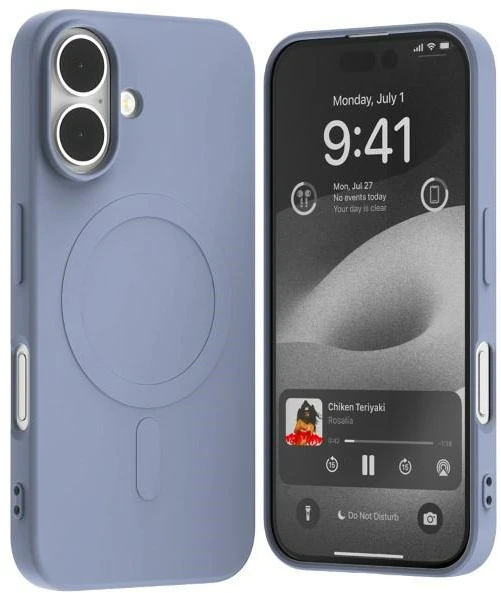 „Mercury MagSafe“ pusiau silikoninis dėklas „Apple iPhone 16 6,1“ levandų spalvos