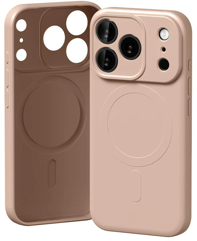 Mercury pusiau silikoninis Magsafe dėklas Samsung Galaxy A57 Rožinis SAND