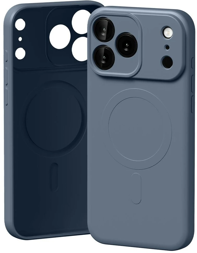 Mercury Semi-Silicone MagSafe dėklas Apple iPhone 17 Pro Max sierra mėlynas