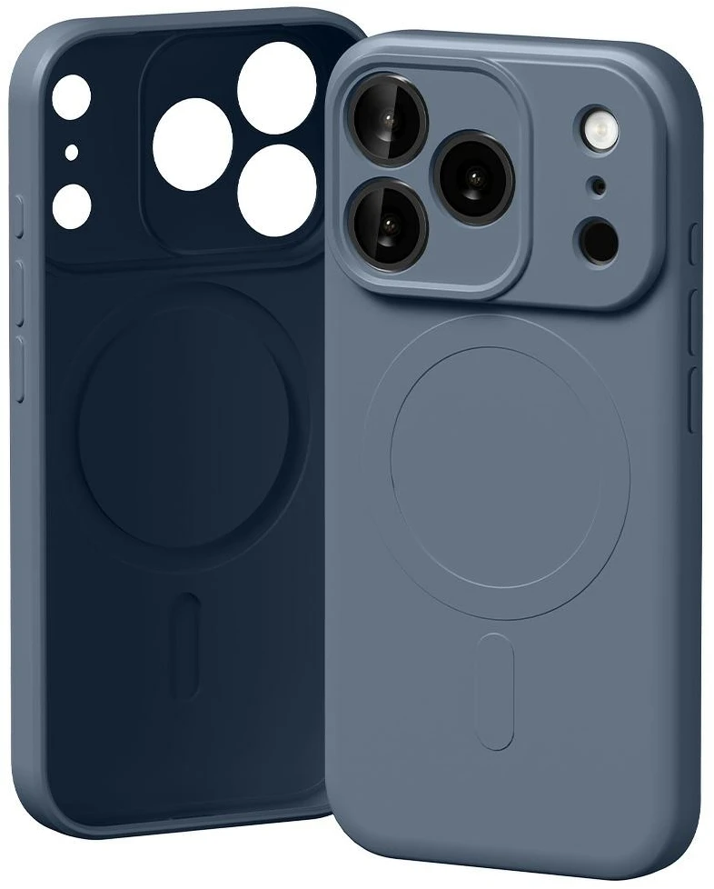 Mercury Semi-Silicone MagSafe dėklas Apple iPhone 17 Pro sierra mėlynas