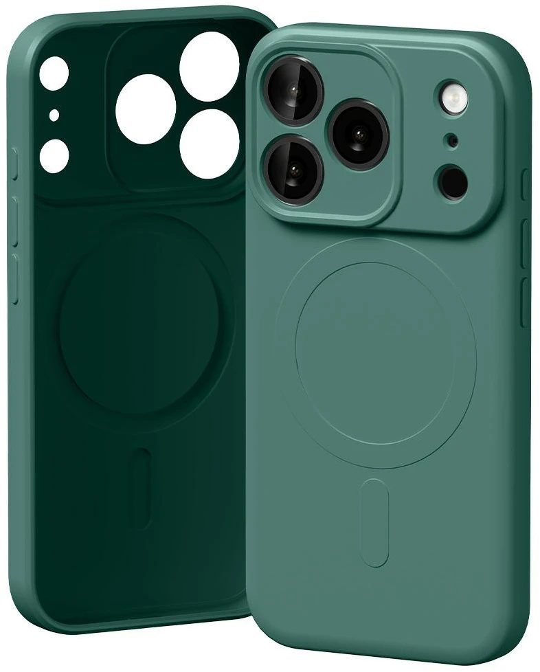 Mercury Semi-Silicone MagSafe dėklas Apple iPhone 17 Pro žalios spalvos