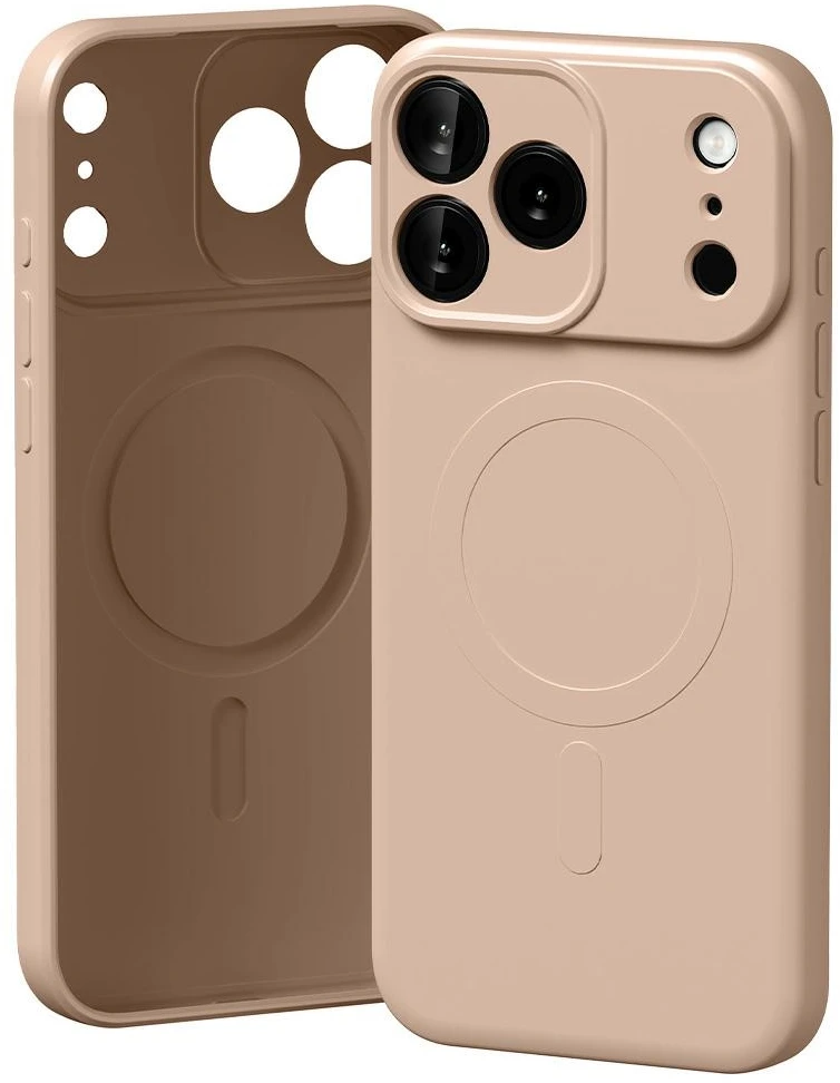 Mercury Semi-Silicone MagSafe dėklas Apple iPhone 17 Pro Max rožinės spalvos Sand