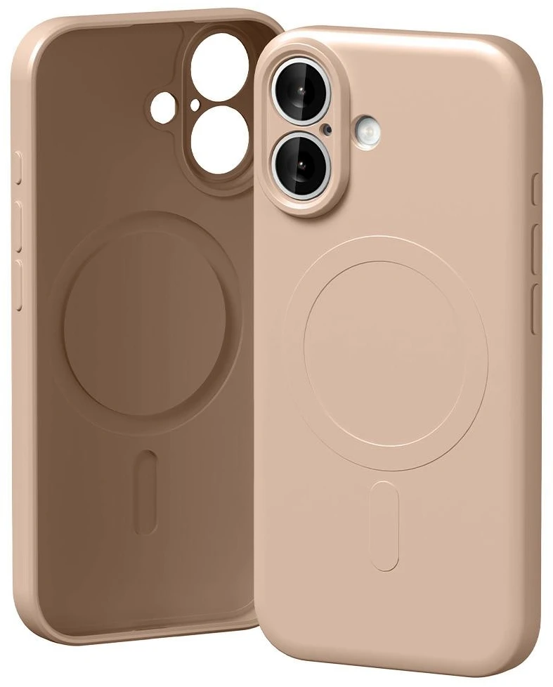 Mercury Semi-Silicone MagSafe dėklas Apple iPhone 17 rožinės spalvos Sand