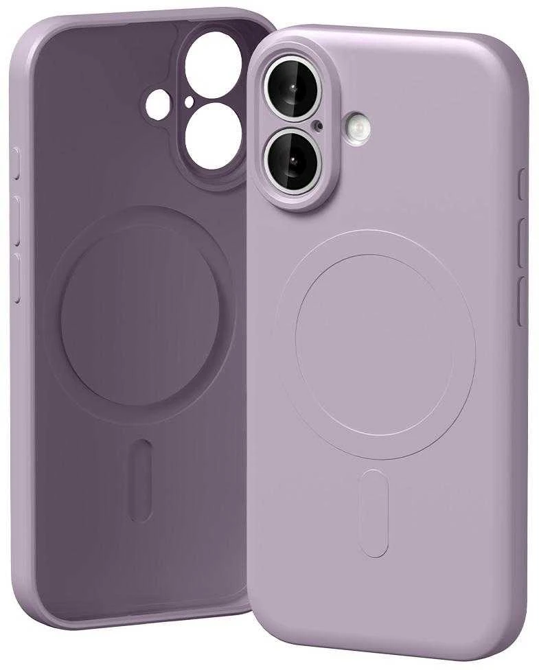 Mercury Semi-Silicone MagSafe dėklas iPhone 17 levandų pilkos spalvos