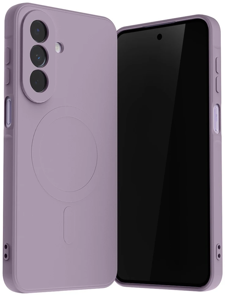 Mercury Semi-Silicone MagSafe Dėklas, skirtas Samsung Galaxy A27, levandų pilkos spalvos