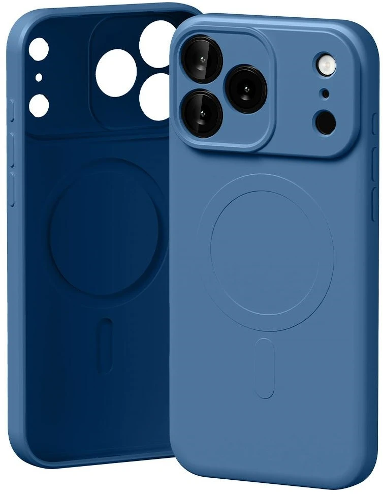 Mercury Semi-Silicone MagSafe dėklas Apple iPhone 17 Pro Max mėlynos spalvos