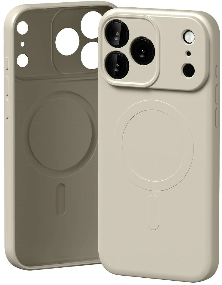 Mercury Semi-Silicone MagSafe dėklas Apple iPhone 17 Pro Max Stone