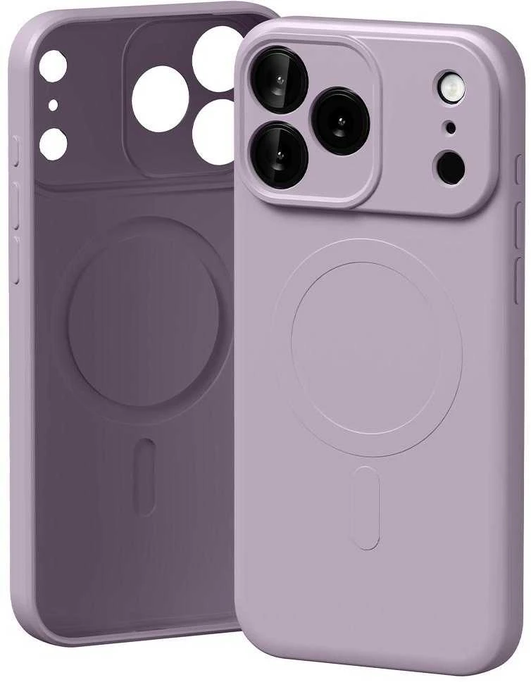 Mercury Semi-Silicone MagSafe dėklas Apple iPhone 17 Pro Max Lavender pilkos spalvos