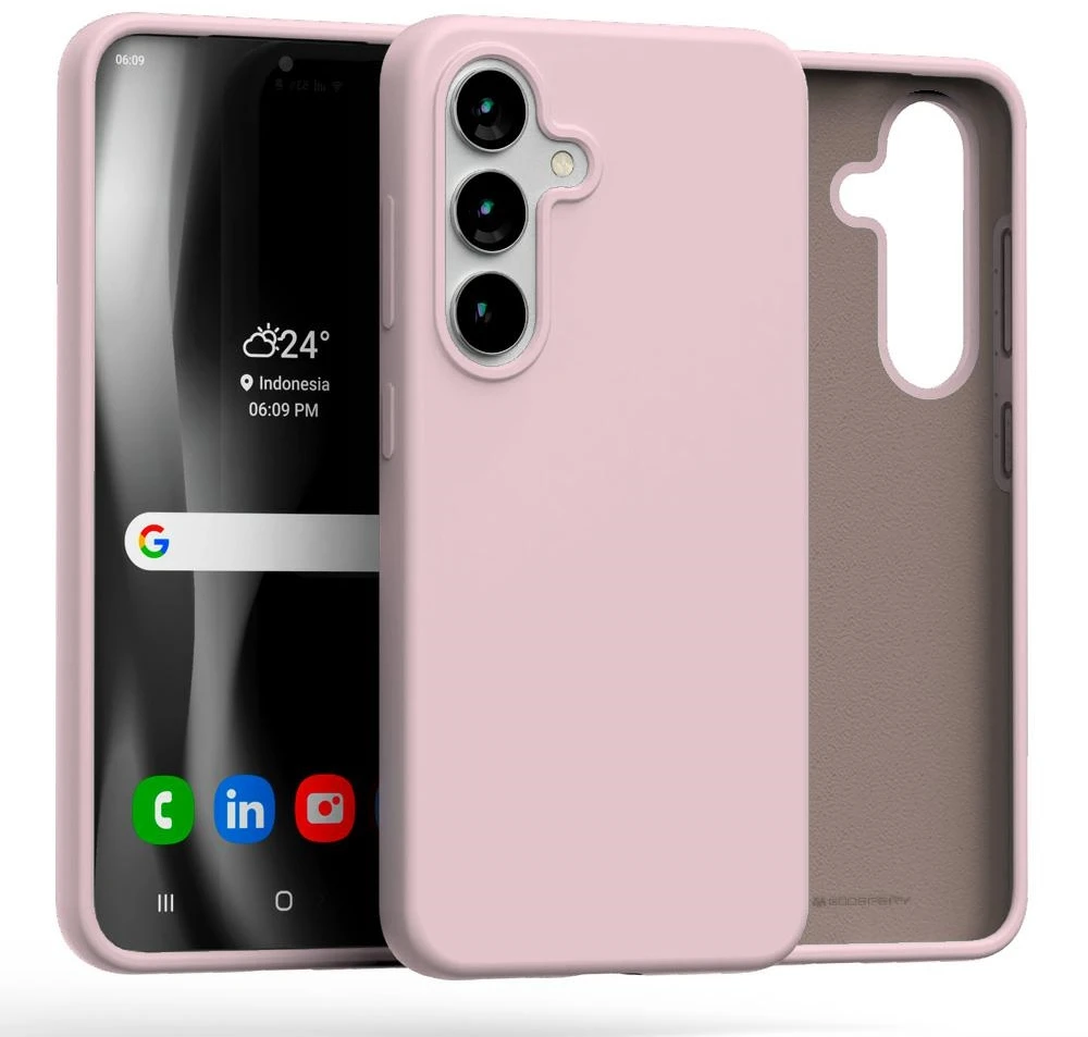 Dėklas Mercury Silikoninis dėklas Samsung S931 S25 rožinio smėlio