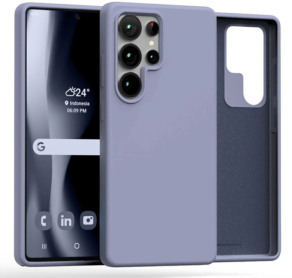 Dėklas Mercury Silikoninis dėklas Samsung S938 S25 Ultra levandos pilka