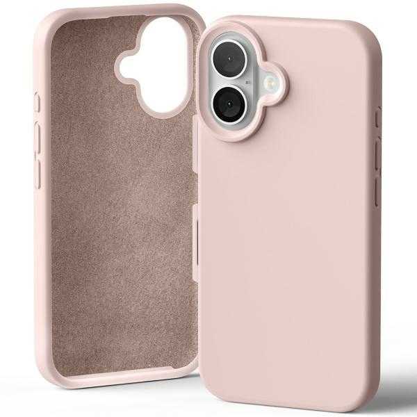 Dėklas Mercury Silikoninis dėklas Apple iPhone 16 rožinio smėlio