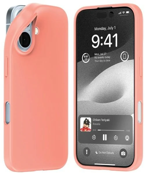 Dėklas Mercury Soft Apple iPhone 16 6.1″ rožinės spalvos