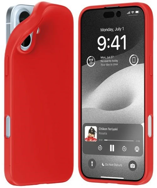 Dėklas Mercury Soft Apple iPhone 16 Plus 6.7″ raudonos spalvos