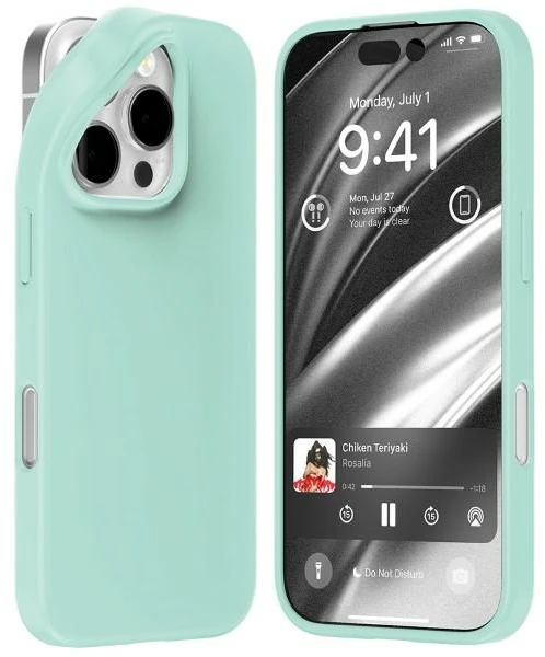 Dėklas „Mercury Soft Apple iPhone 16 Pro 6,3" mėtinis“