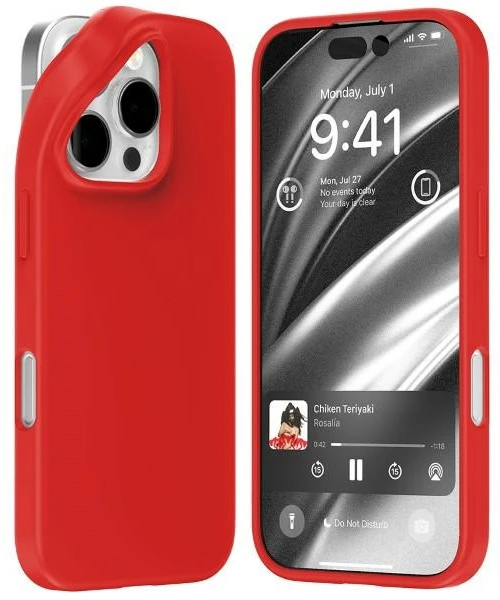 Dėklas Mercury Soft Jelly Case Apple iPhone 16 Pro raudonas
