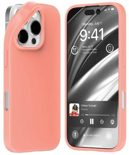Dėklas Mercury Soft iPhone 16 Pro 6,3″ rožinės spalvos