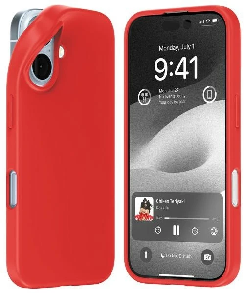 Dėklas Mercury Soft Jelly Case Apple iPhone 16 raudonas