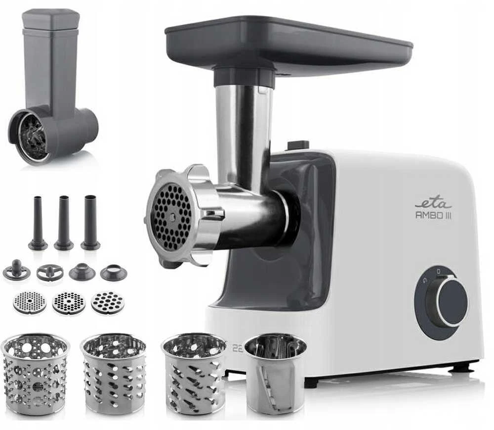 ETA Ambo III mėsmalė | ETA507590000 | Balta | 2200 W | Malimo greitis - iki 2,5 kg / min
