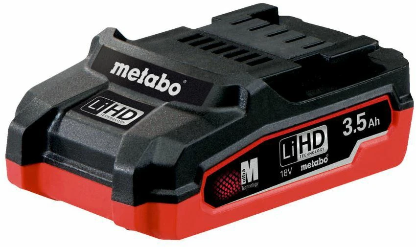 Metabo LiHD 18V akumuliatorius, kampinis vaizdas