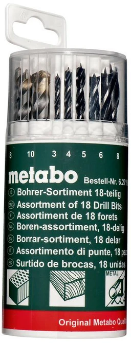 Universalių grąžtų komplektas Metabo 627190000; 18 vnt.