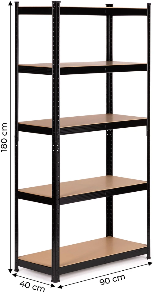 Metalinė sandėlio lentyna 180x90x40 cm rūsio garažui 5 lentynos 875 kg ModernHome