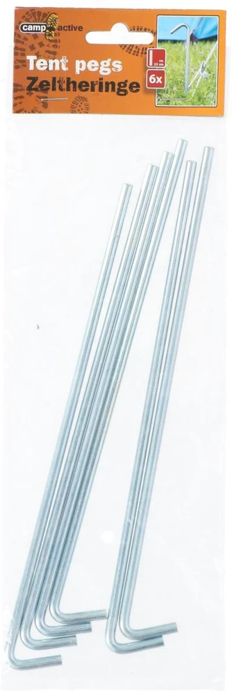 METALINIAI KUOLAI PALAPINEI 23 CM RINKINYS 6 VNT. CAMP ACTIVE 958460