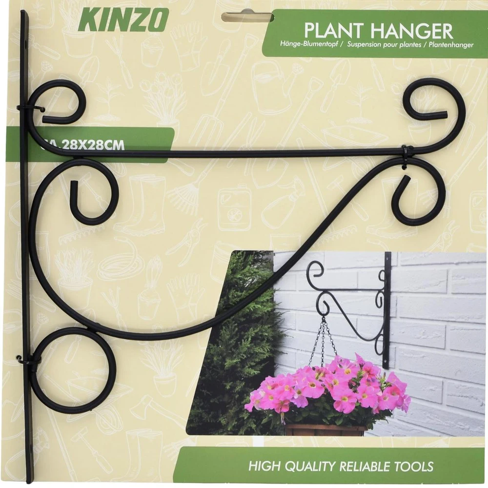 METALINIS AUGALŲ LAIKIKLIS SU ORNAMENTAIS Juodas 26X28CM KINZO 1086958