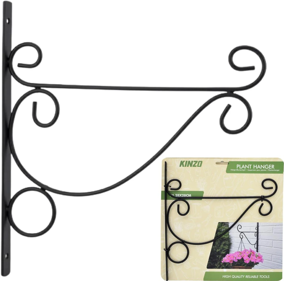 METALINIS AUGALŲ LAIKIKLIS SU ORNAMENTAIS Juodas 26X28CM KINZO 1086958