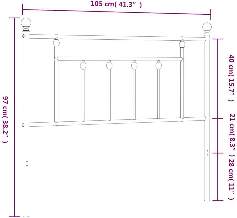 Metalinis galvūgalis, baltos spalvos, 100cm