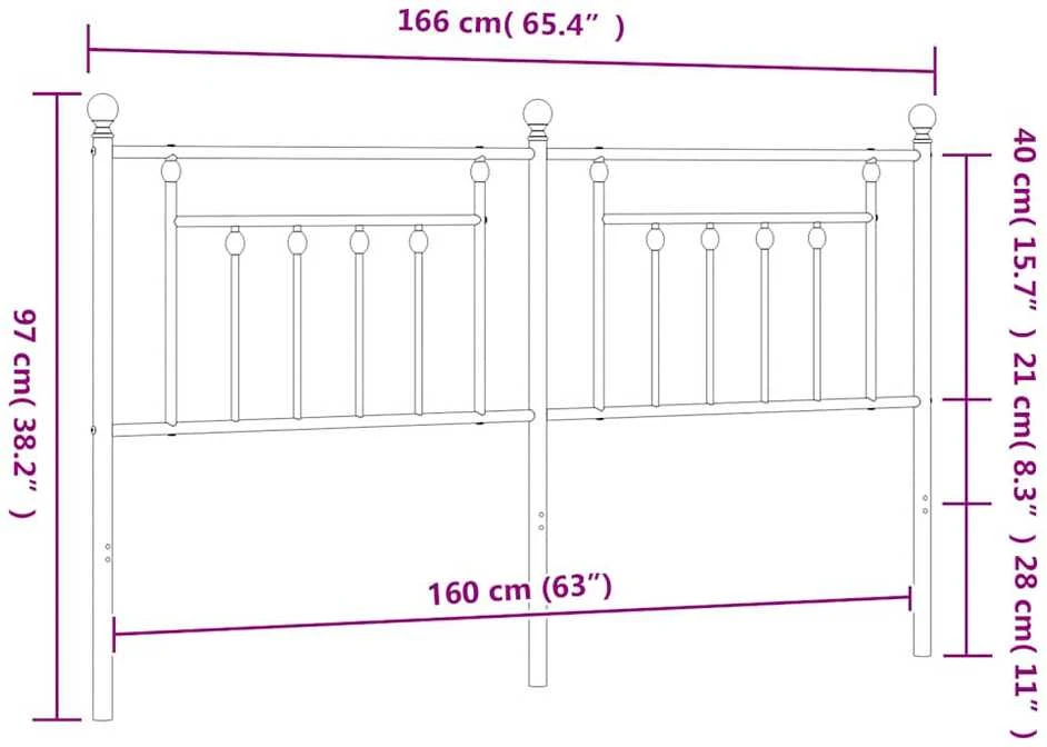 Metalinis galvūgalis, juodos spalvos, 160cm