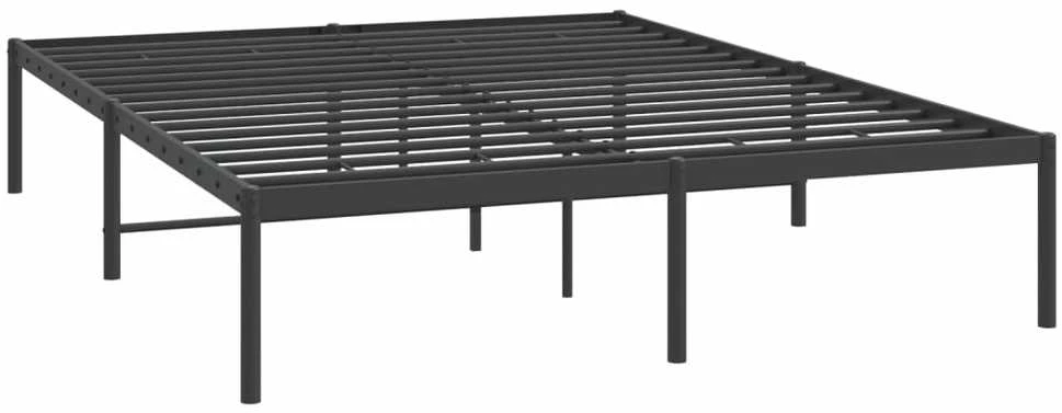 Metalinis lovos rėmas, juodos spalvos 160x200 cm