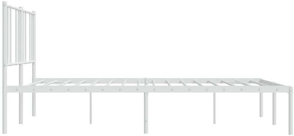 Lova Metalinis lovos rėmas su galvūgaliu, baltos spalvos, 193x203cm