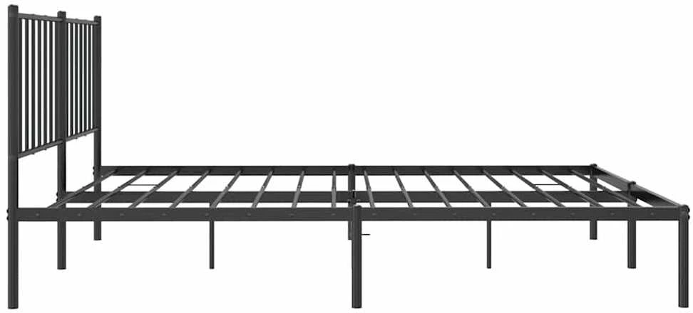 Lova Metalinis lovos rėmas su galvūgaliu, juodos spalvos, 120x190 cm