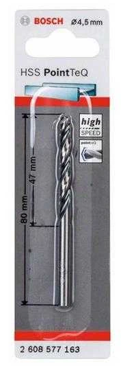 Bosch PointTeQ grąžtas metalui 4,5 x 47 x 80 mm , 1 vnt.