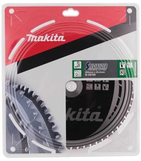 Makita T.C.T. pjūklas SPECIALIZED 305X2.1X25.4mm 0° T60 B-09765 T.C.T • 305 x25.4 mm • T60 • 0° • Metalui