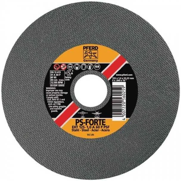 Metalo pjovimo diskas PFERD EHT 125x1,0mm A60 P PSF