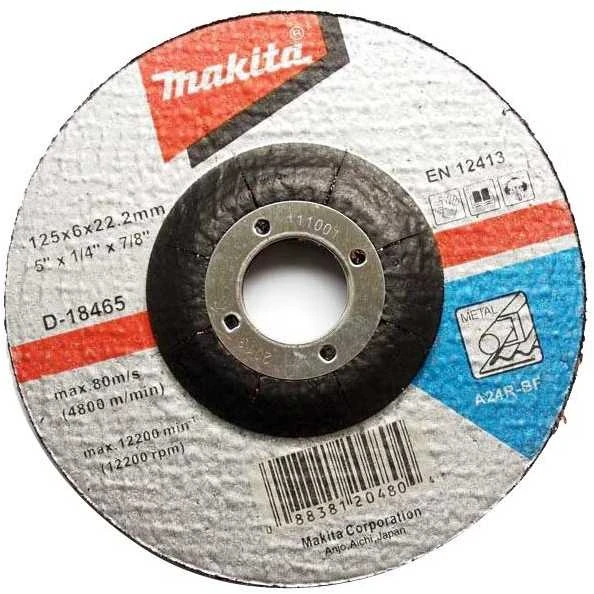Makita Šlifavimo diskas 125X6 A24R Metalui D-18465