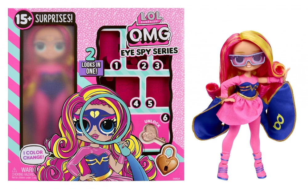 MGA L.O.L. Surprise lėlė OMG Eye Spy Superhero 542667-EUC
