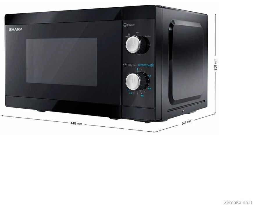 Mikrobangų krosnelė Sharp YC-MS01E-B 20L, 800W, Juoda