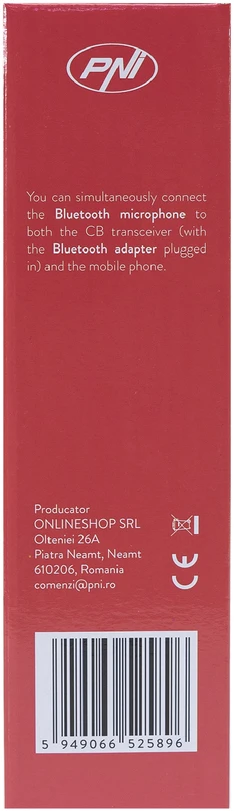 Mikrofonas ir „Bluetooth“ adapteris PNI Mike 65, dviejų kanalų, suderinamas su PNI HP 6500, PNI HP 7120